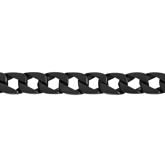 Stainless Steel Black Mens Link Bracelet