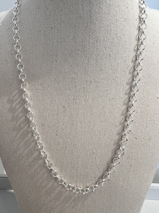 Silver Belcher Chain Necklace