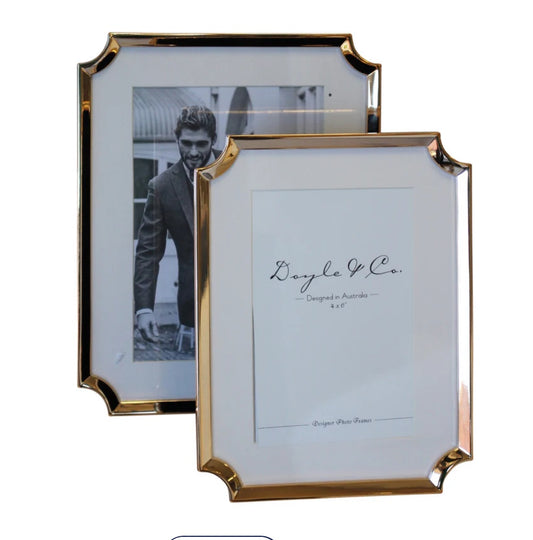 Gold Clipped Corner Photo Frame Small