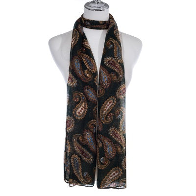 Green Gold Paisley Scarf